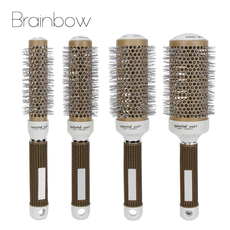 Brainbow 35/40/55/60 мм гребень для завивки волос профессиональная щетка Термостойкая