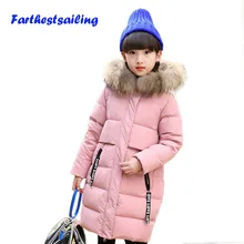 Пуховик для девочки, верхняя одежда и пальто зимняя одежда, комбинезон, парка куртка из гусиного пуха детское зимнее пуховое пальто