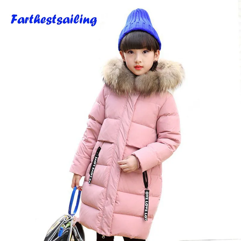 Down Jacket For Girl Outerwear&coats Snow Wear Overalls Parka Made of Goose Feather a Jacket kids children winter duck down Coat