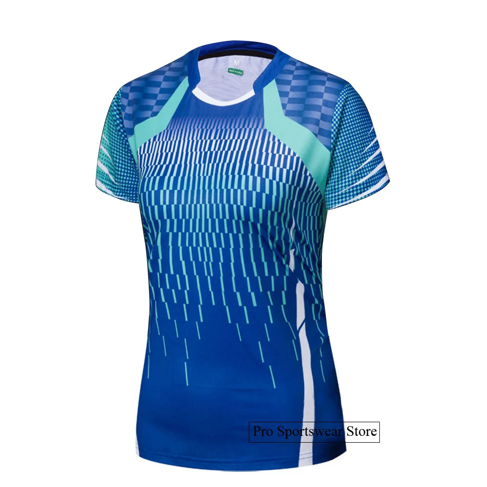 Новые женские теннисные рубашки, женская спортивная рубашка для бадминтона, рубашки для настольного тенниса, быстросохнущие спортивные тренировочные рубашки для спортзала