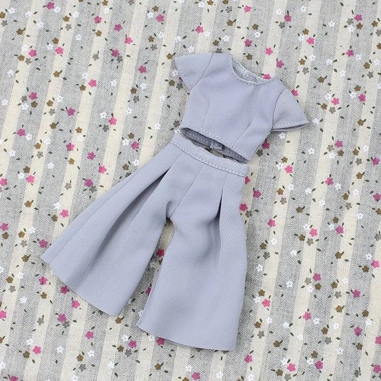 Наряды для Blyth doll, розовый и серый, короткий рукав и укороченные брюки, милый костюм для 1/6, pullip jerryberry licca icy dbs doll