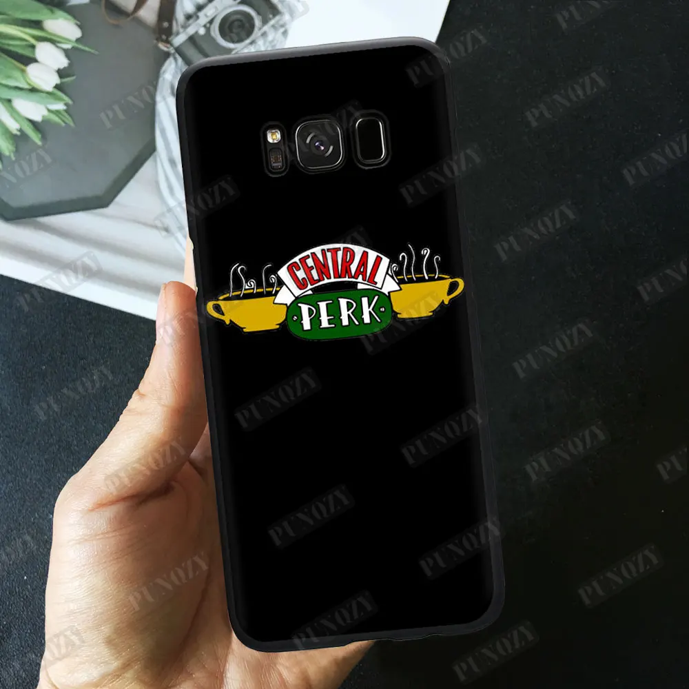 PUNQZY Friends ТВ шоу центральный PERK чехол для телефона для S10 S8 S9 Plus A50 A70 A30 S10E S7 супер кавычки Мягкий ТПУ Черный силиконовый чехол - Цвет: tpu A358