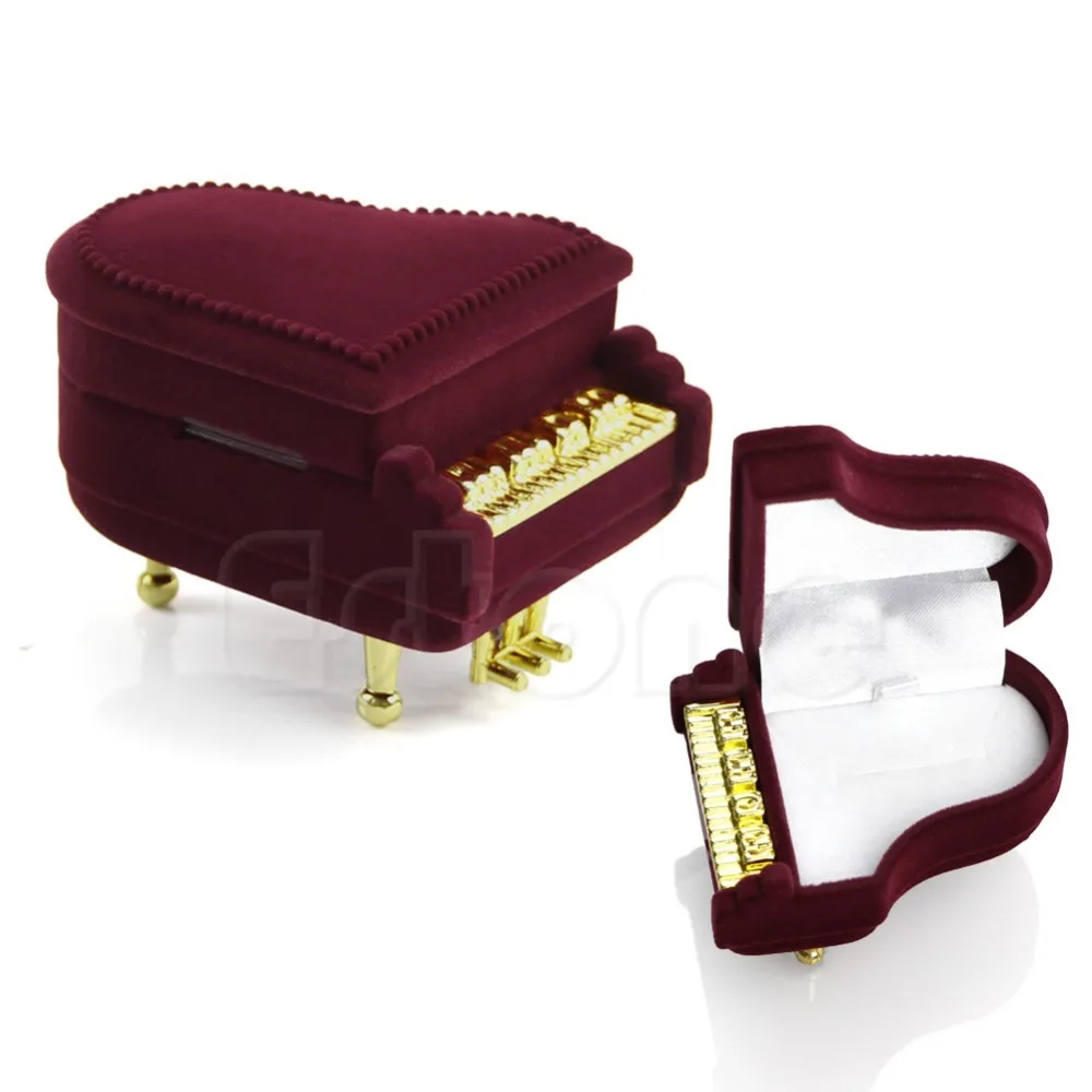 Новый Пианино коробка кольца серьги кулон ювелирных изделий Сокровище Подарок Чехол свадьбы