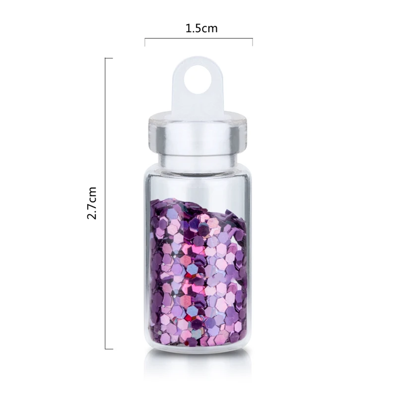 Elite99 Colorful Acrylic Nail Sequins Shining Paillette Decor Mini Bottle Nail Art Glitter Decoration Manicure For DIY Nail Art