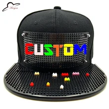 Мозаика DIY Съемная инкрустация Заказная кирпичная бейсбольная кепка строительные игрушки Заказные блоки Snapback Головные уборы для мужчин и женщин