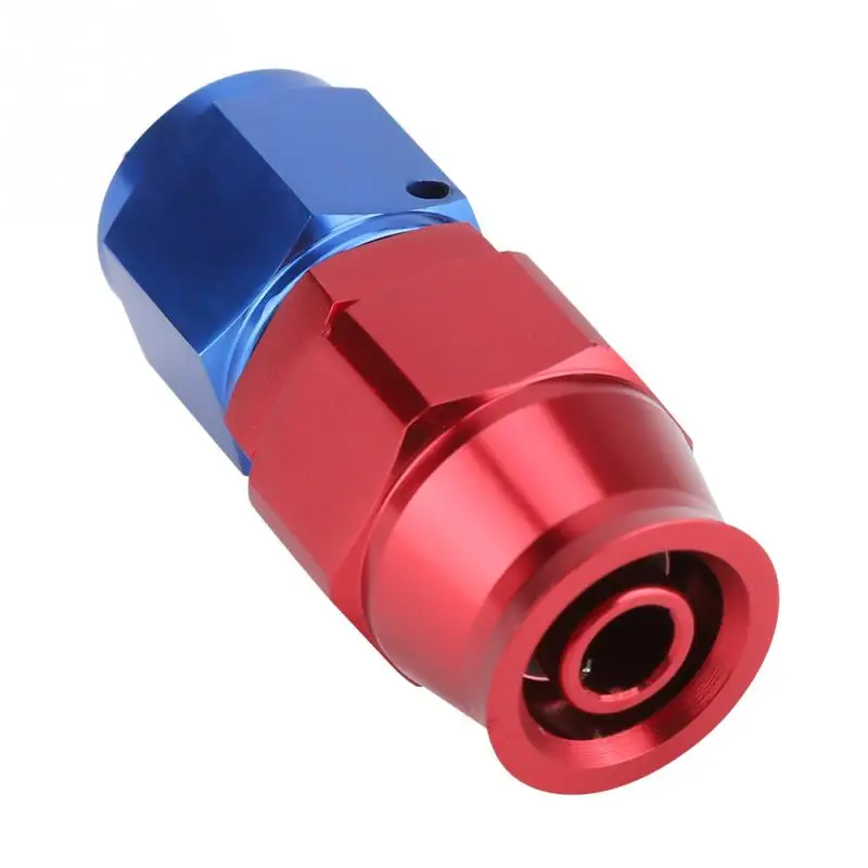New AN10 Straight 45 90 180 Degree Push On Twist On Oil Gas Fuel Hose End Fitting for Teflon Hose T6160 Aluminum Car accessories - Цвет: Straight