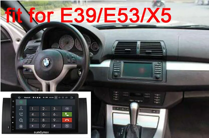 Best 1din 9" android 9.0 Car Multimedia Player fit for BMW E39 E53 M5 with gps navigation built in wifi mirror link bluetooth DVR OBD 4
