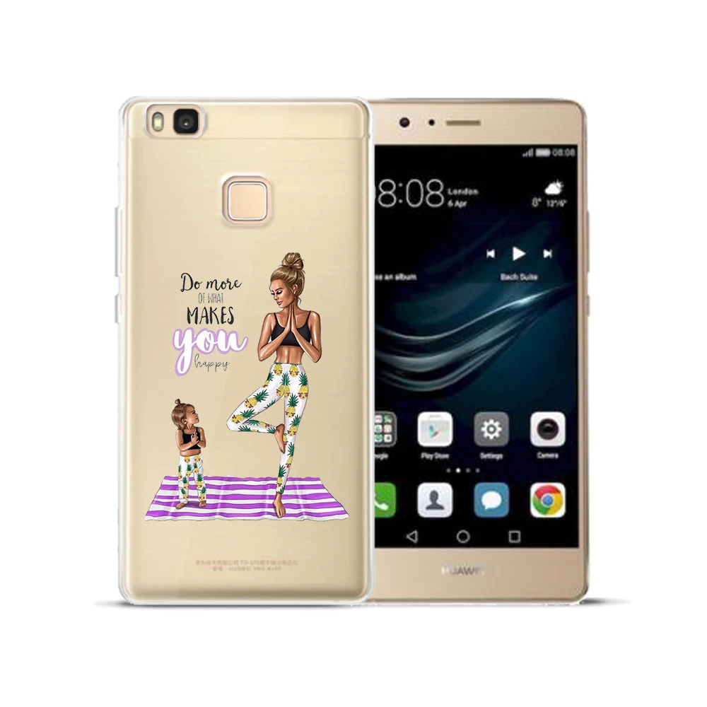 Мягкий ТПУ чехол для Huawei P8 P9 P10 Plus P20 P30 Lite Mate 10 20 Pro силиконовый с коричневыми