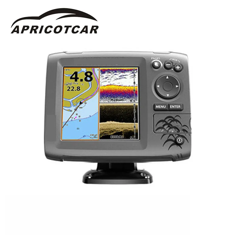 

APPICOTCAR 5 Inch Marine GPS Navigation Fish Exploration Instrument Multi Window Display Sona Chart Mixed Double Imaging Fishing