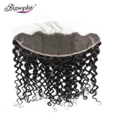 Bigsophy Brazilian swiss Lace Frontal Closure 13x4 Deep Wave Frontal Closure Human Hair Frontals With Remy Body Hair 8-20 Inch Bigsophy Brazilian swiss Lace Frontal Closure 13x4 Deep Wave Frontal Closure Human Hair Frontals With Remy Body Hair 8-20 Inch