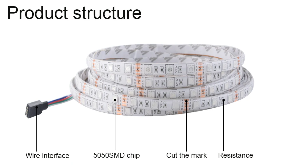 5050 RGB LED Strip light tape lamp (2)