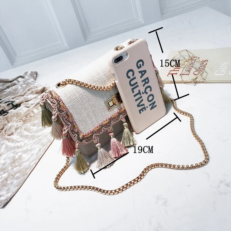 SUNNY SHOP Boho сумка через плечо с бахромой высокого качества Женская мода 2018 мини