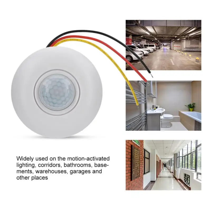 wifi panic button 12V Infrared PIR Motion Sensor Switch with Time Delay 360 Degree Cone Angle Detecting Induction Sensor For LED Ceiling Light security alarm keypad