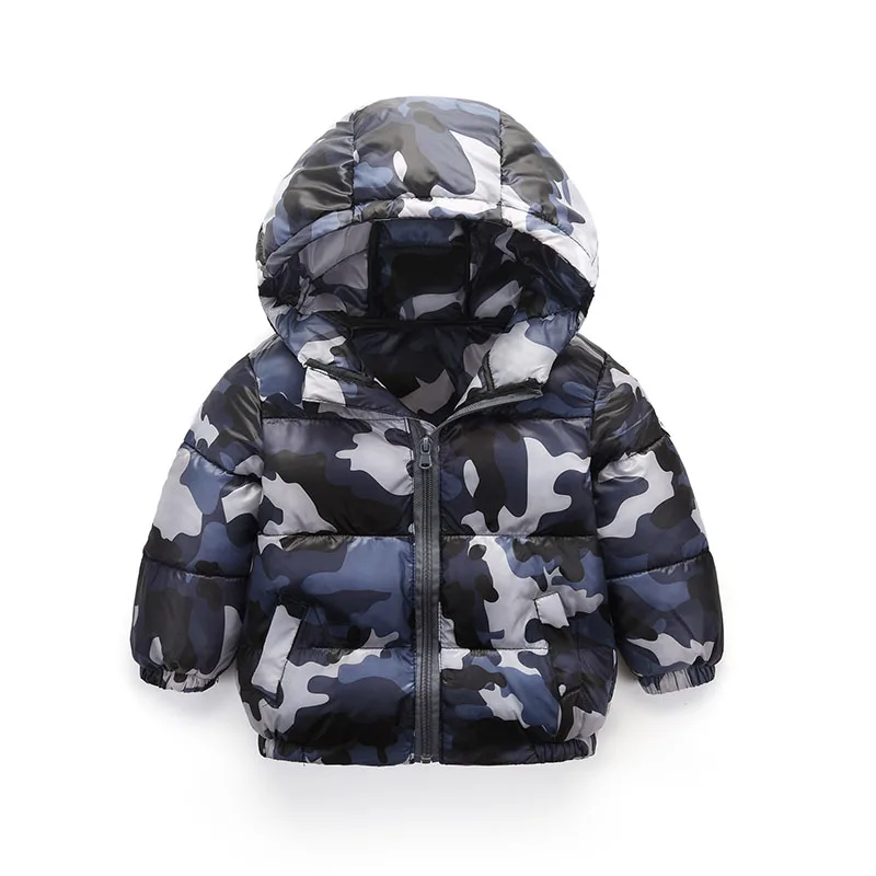 fashion camouflage hooded winter jackets for baby boys cotton coats