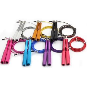 

Hot Selling 3 Meters Metal Bearing and Handle skipping rope / Speed Cable Jump Rope Box home gymnas Work Out Fitness Crossfit