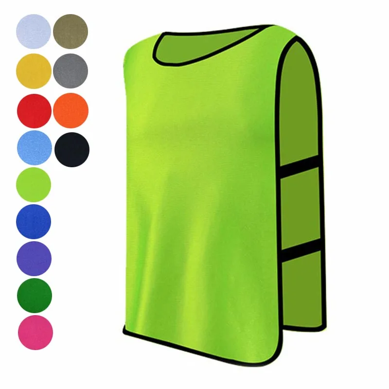 Sports Training Bibs Vests Tops for Basketball Netball Cricket Soccer Football Rugby 13 Colors One Size Running Vests