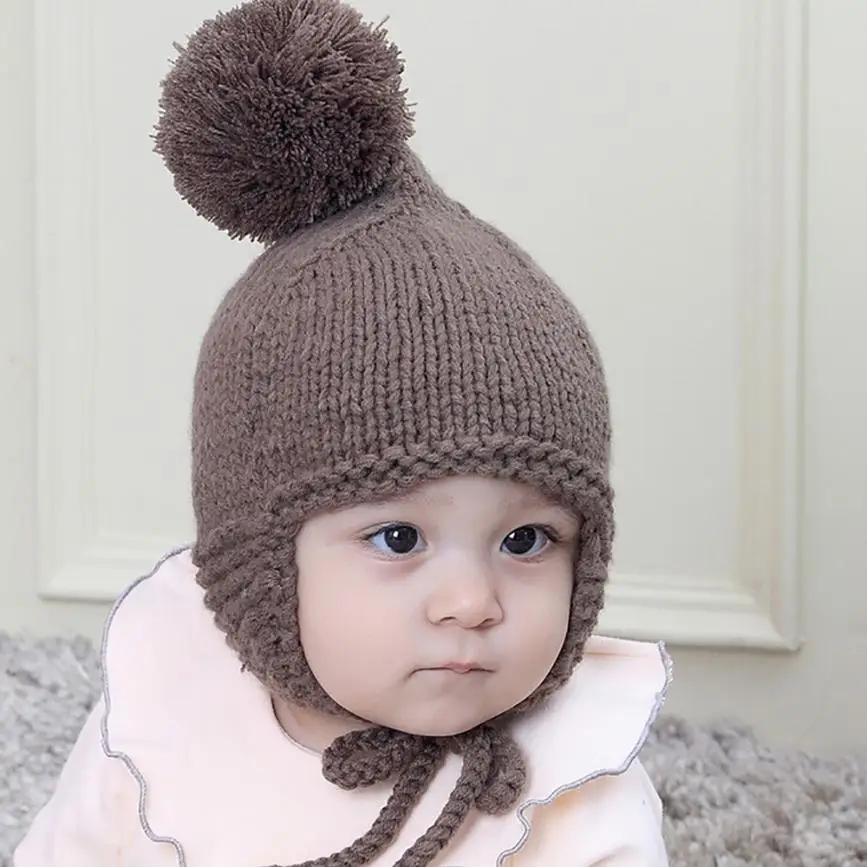 TELOTUNY/ детский головной убор, серая Рождественская шляпа на зиму осень, теплая шапочка, ушанка для новорожденных, детские шапки, dec6