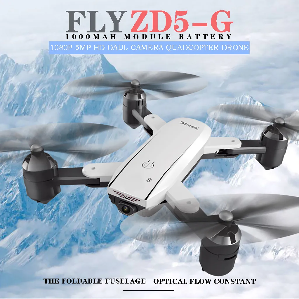 

ZD5-G 2.4Ghz 4CH 1080P 5MP WIFI Optical Flow Dual Camera Quadcopter Drones With Camera HD Flying Minion Rc Quadcopter New