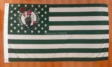 Boston Celtics Stripe and Stars NBA Flag 3×5 FT 150X90CM Banner 100D Polyester Custom flag grommets 6038, free shipping