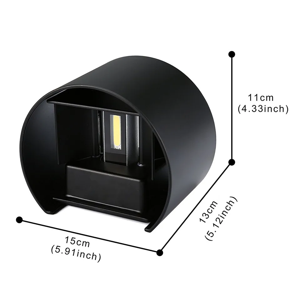 Feimefeiyou круговой luminaria Светодиодная лампа светодионая лампа IP67 комнатный, уличный, светодиодный настенный светильник регулируемый поверхностного монтажа кубическая садовая лампа для крыльца веранды