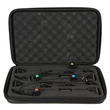 4 шт. светодиодный цифровой Карп индикатор укуса для рыбалки цепь рыболовная свингер сигнализация в чехол с подсветкой свингер набор рыболовные снасти коробки