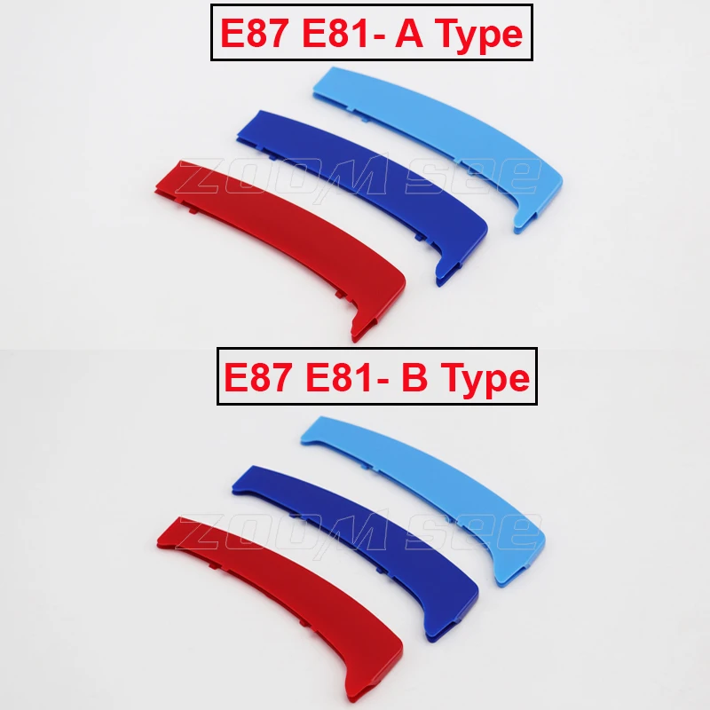 Strisce Griglia Anteriore Per BMW 1 Series E81/E87 2003-2007 - Set Da 3 Pezzi Con 12 Lamelle, Inserti Sportivi - Foto 10