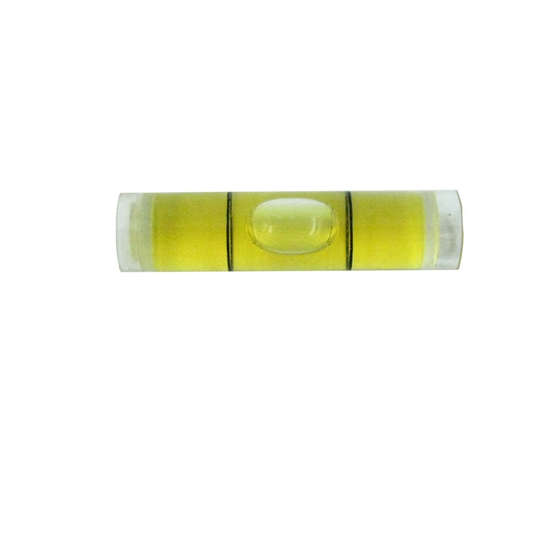 Цилиндрические Пузырьковые уровни пластиковые пробирки мини спиртовой уровень для фоторамки 9,5*40 мм(5 шт./лот - Цвет: Yellow L Black Tick