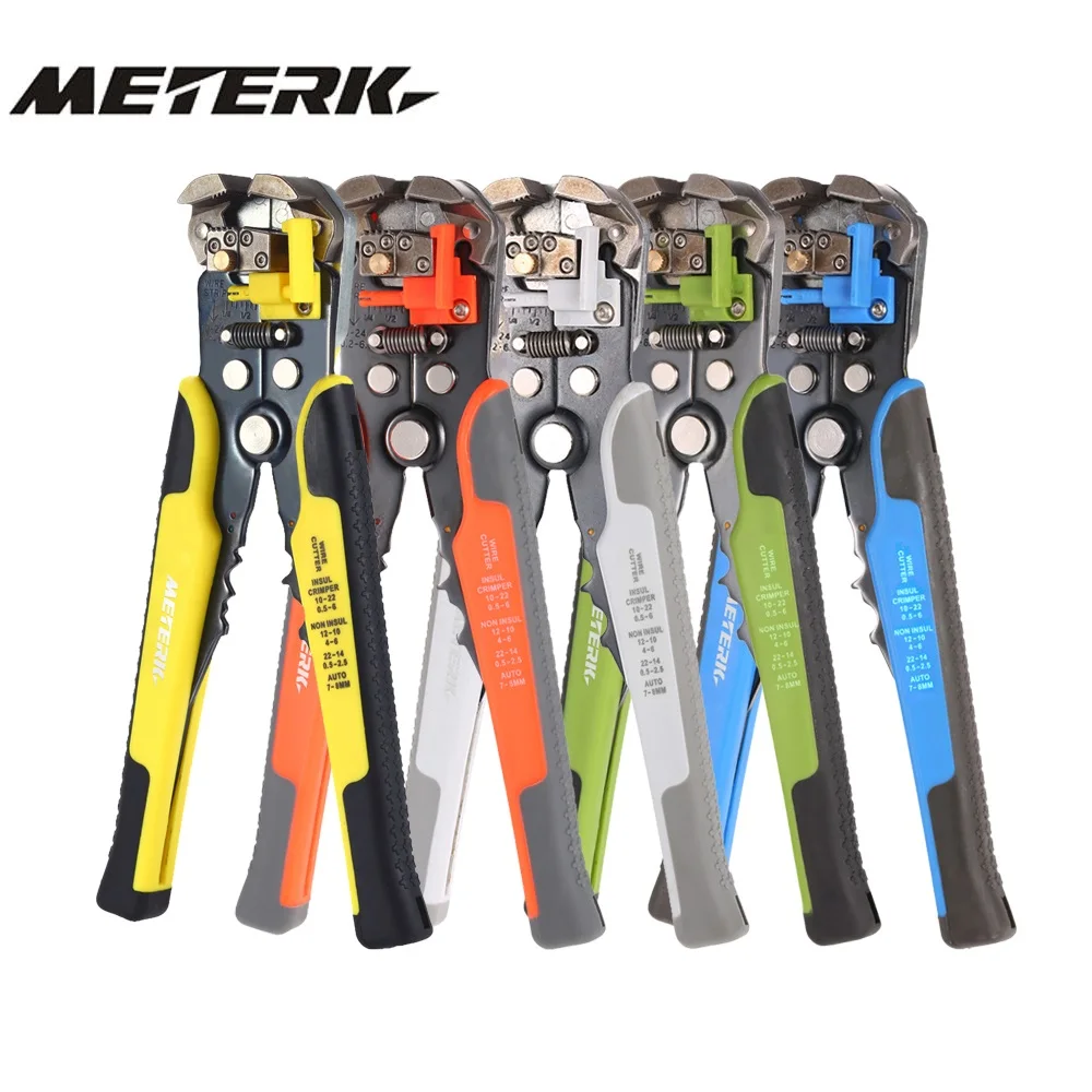 

Meterk Cable Wire Stripper Automatic Crimping Tool Peeling Pliers Adjustable Terminal Cutter Wire multitool Crimper