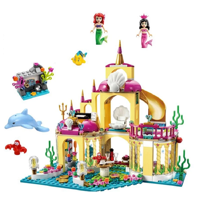 

10436 JG306 Ariel's Undersea Palace Building Bricks Blocks Toys Compatible with Legoe Block Princess Mermaid girls gift juguetes