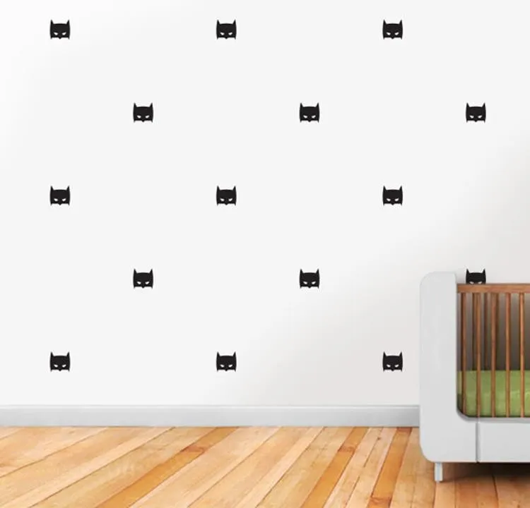 حار بيع باتمان قناع الظلية لطيف الفينيل الجدار ملصق الحائط الشارات بنين نوم المحبة ديكور المنزل مجموعة منقوشة Wm-520