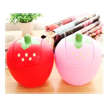 

Creative Trend Cute Strawberry Mini Desktop Trash Can Sweet Shake-Type And High Quality Storage Bucket Home Life Ofice Essential