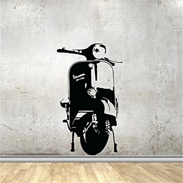 US $5.99 Wall decal scooter bicycle motorcycle Art Decor Home Decor Removable Vinyl Wall Decals Nursery Kids