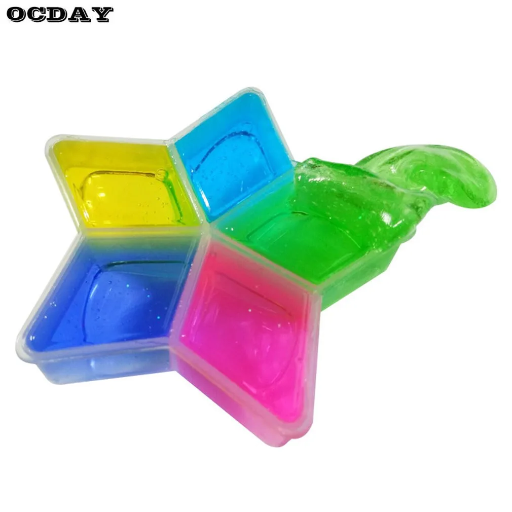 OCDAY Kids Crystal Clay Toys Polymer Clay Non Toxic Five Pointed Star