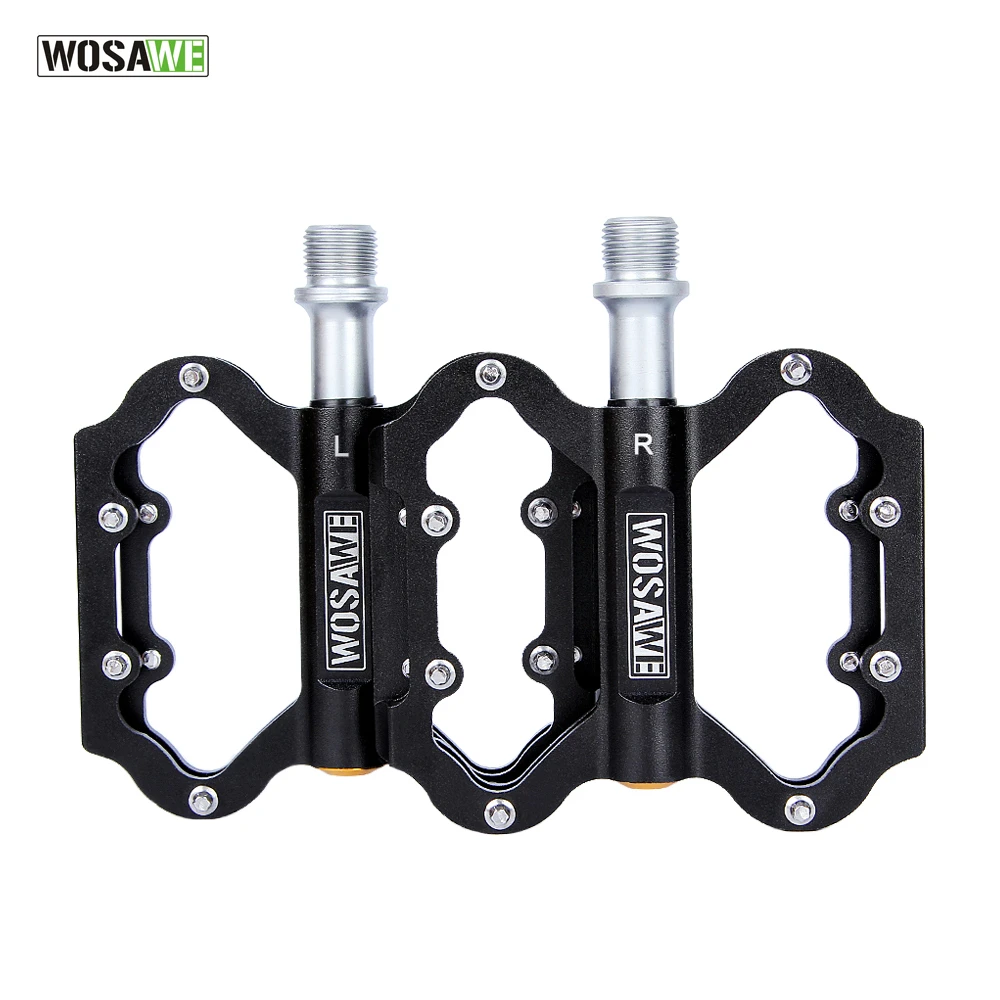 WOSAWE Sports Bicycle Pedal Aluminum 2 Colors Ultralight MTB Bike