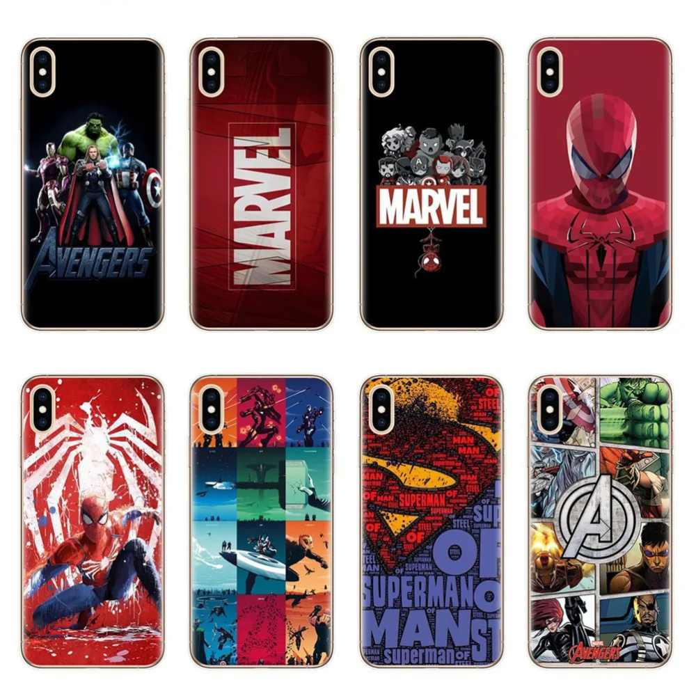 Для iPhone 7 8 6 6S Plus чехол Мстители из комиксов Marvel для телефона iphone 5 5S SE X XR XS Max Чехол
