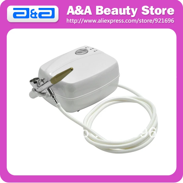 

1pc Portable Single Action Airbrush Gun+ 1pc Mini Air Compressor, Suitable for Makeup Spray Salon Nail Hobby Cake