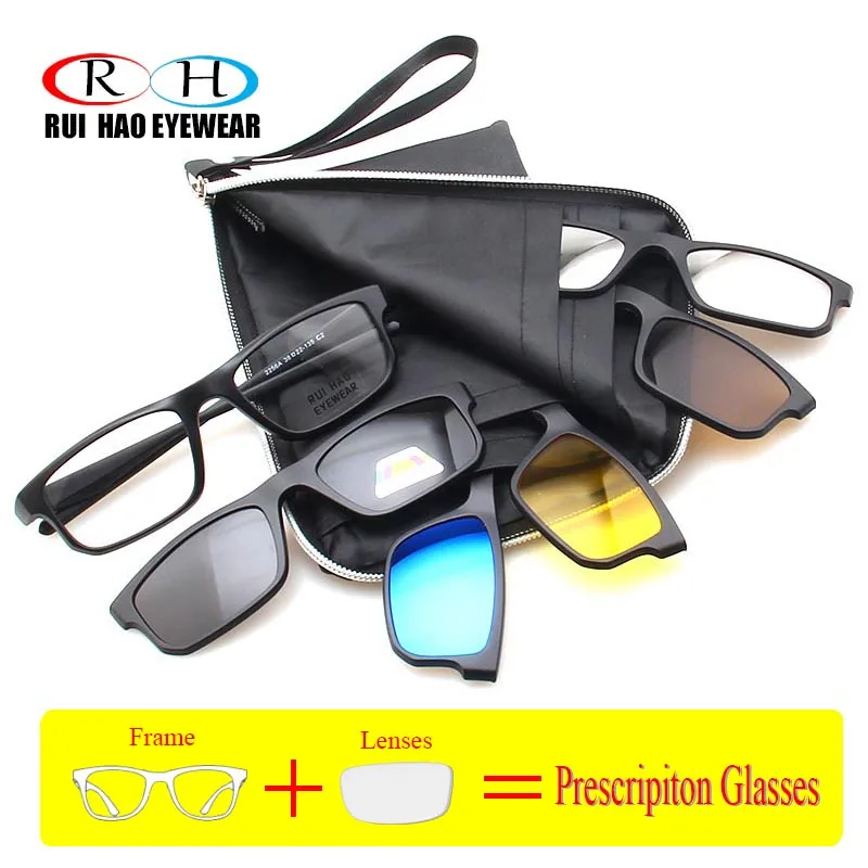 

Myopia Prescription Glasses Men Optical Eyeglasses Frames Vision Prescription Spectacles TR90 Men Frame Glasses Sunglasses clip