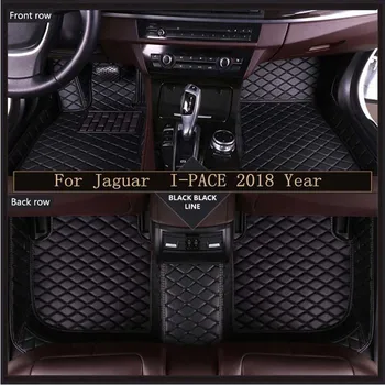 

New 3D Leather Car Floor Mats For Jaguar I-PACE 2018 Custom Auto Foot Pad Automobile Carpet Cover Waterproof mat