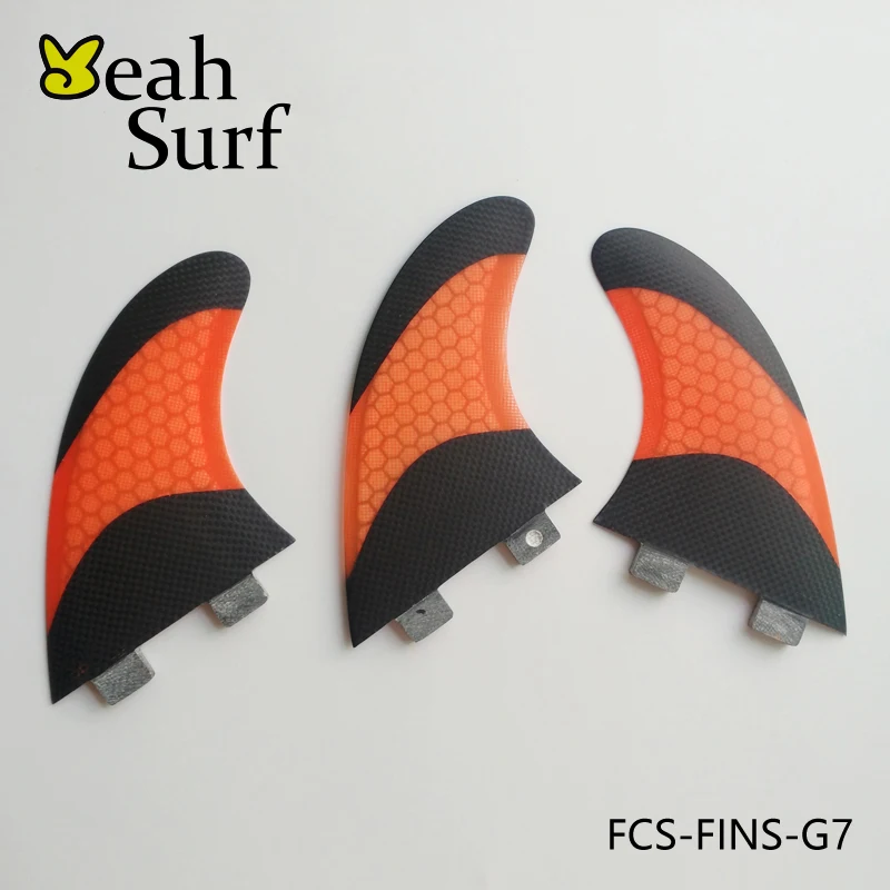

Surfing FCS G7 Surfboard Fin Bicolor and Black Honeycomb Fiberglass Surf Board Fin G7 Quilhas Surf FCS of Good Quality