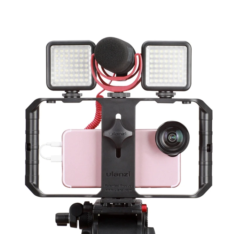 

Ulanzi U-Rig Pro Smartphone Video Rig w 3 Shoe Mounts Filmmaking Case Handheld Phone Video Stabilizer Grip Tripod Mount Stand