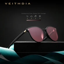 VEITHDIA, брендовые, фотохромные, женские, s, солнцезащитные очки, поляризационные, зеркальные линзы, Ретро стиль, день и ночь, двойные, солнцезащитные очки для женщин, V8520