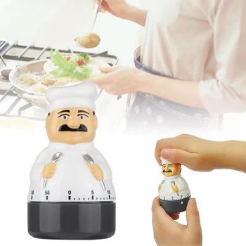 

Creative Kitchen Knife Fork Chef Timer Funny Dial Alarm Plastic Clock Electronic Cooking Kitchen Timer Accessories Drop Shipping
