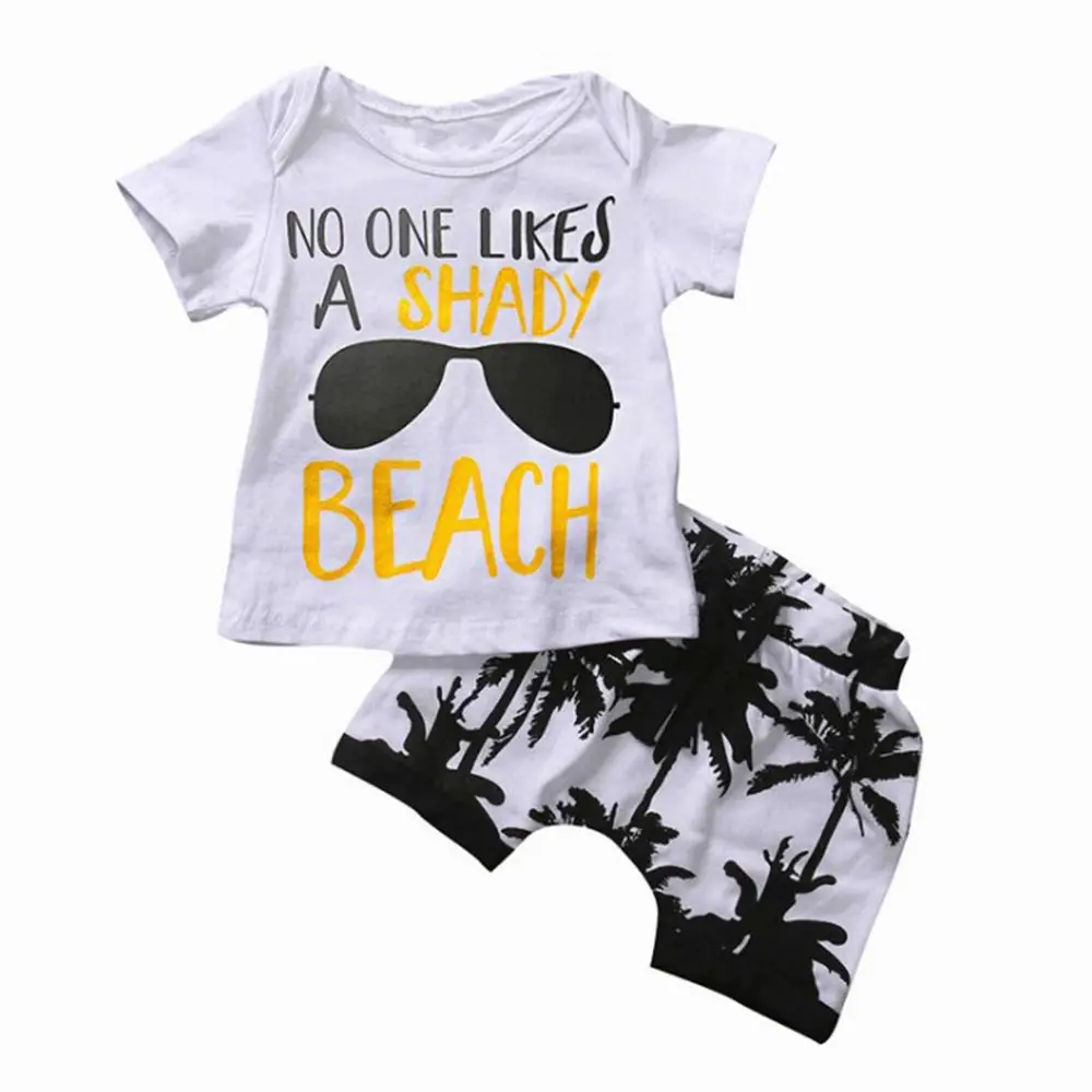 Baby Summer Clothing Set Infants Boy Clothes Set Toddler Sport Suits Clothes Newborn Summer Short-Sleeve T-Shirt+Pants