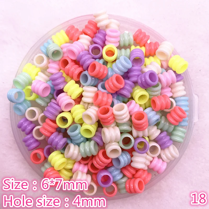 

50pcs/lot Multicolour Acrylic Large Hole Beads for Children Children Beads for Jewelry Making DIY Handmade Bracelets Necklace #T