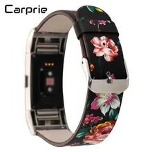 CARPRIE высокое качество узор Кожаный ремешок Замена Смотреть Band для FitBit Charge 2 Прямая jan19