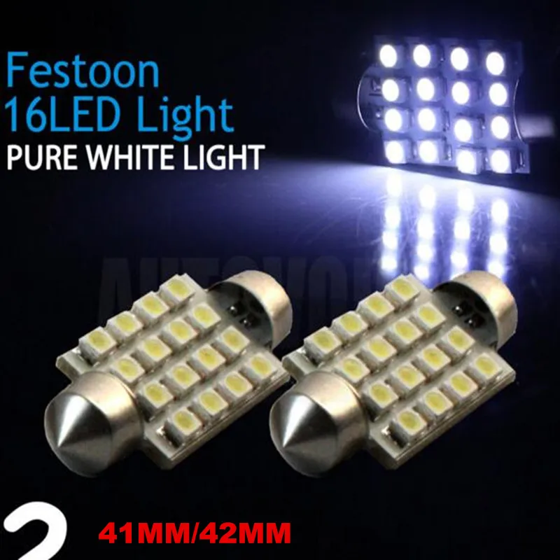 Lampada Siluro 41-42Mm 16 Led Super Branca Teto Placa