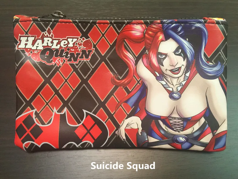 

DC Marvel Comics Pencil Wallets Avengers Hero Captain America Spider Man Iron Man Rectangle Long Pencil Bag Zipper Pouch Purse