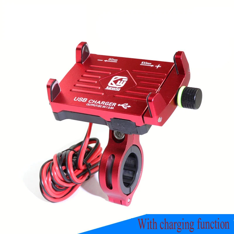

Aluminum With USB charging function Motorcycle Bicycle Phone Holder Bracket For Iphone xs xr Phone Holder GPS Device 3.5-6.2inch