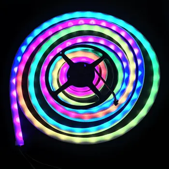 

5m DC12V WS2811 led neon pixel light,RGB full color;60leds/m with 20pixels/m;waterproof in milky tube;IP66