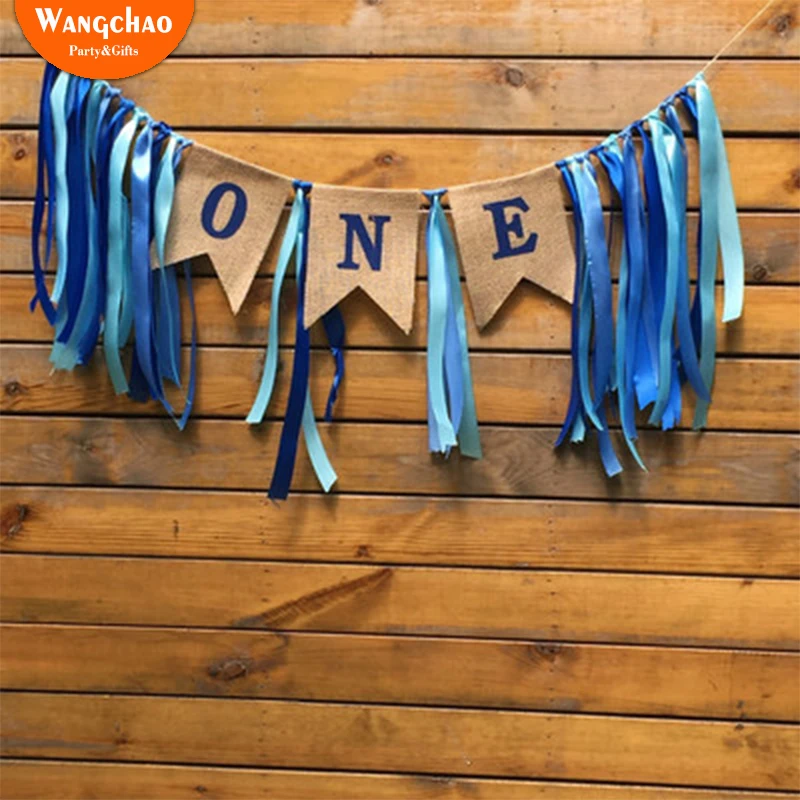 One Year Old Ribbon Dining Chair Linen Flag Bar Decorated Happy Birthday Decoration Party Kids Baby Shower Boy Girl Babyshower One Year Old Ribbon Dining Chair Linen Flag Bar Decorated Happy Birthday Decoration Party Kids Baby Shower Boy Girl Babyshower